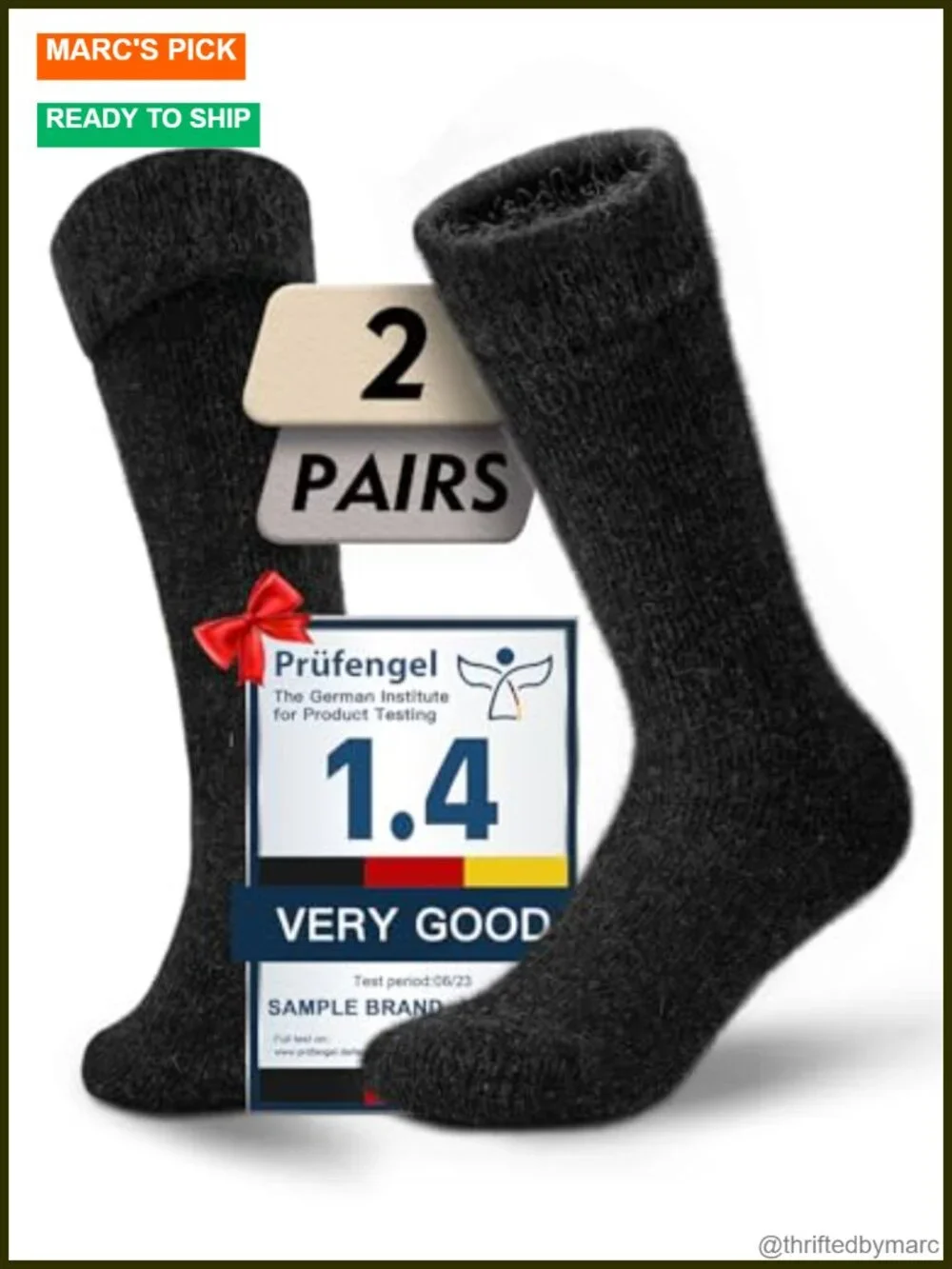 Alpaca Wool Thermal Winter Boot Socks Heavyweight Thick Padded Moisture-Wicking